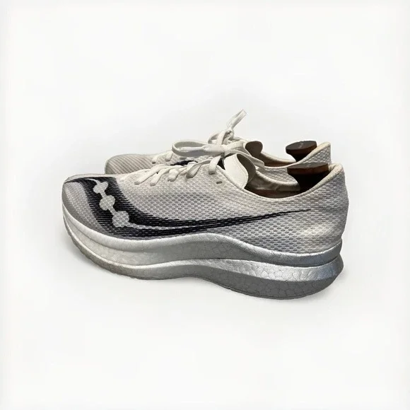 Saucony Women's Endorphin Pro+ Plus White Black Size 9 S20719-01 - Picture 2 of 12